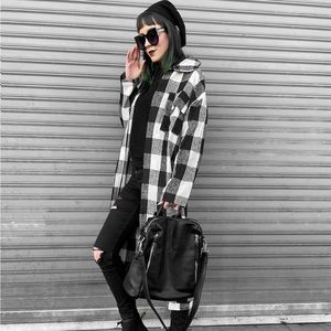 Foxblood Plaid Duster